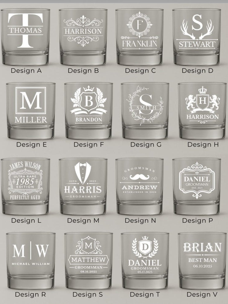 groomsmen wedding whiskey glasses, groomsmen gifts whiskey glass, best man gift, custom engraved glassware, wedding gift