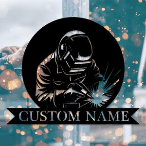 Custom Welder Metal Sign | Personalized Construction Worker Gift | Proud Welder Wall Art | Father s Day Gift for Dad | Workshop Deco