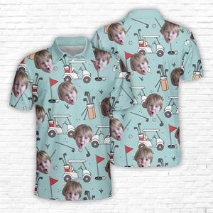 Custom Face Polo Shirt for Golfer Face on shirt gifts for husband Personalized Short Sleeve Golf Shirt Custom Polo for Golfer, Gifts for Mom