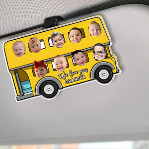 Personalized Father's Day Gift For Dad, Custom Kids Photo Visor Clip For Dad, Drive Safe Daddy Car Visor Clip, Drive Safe Gift For Grandpa