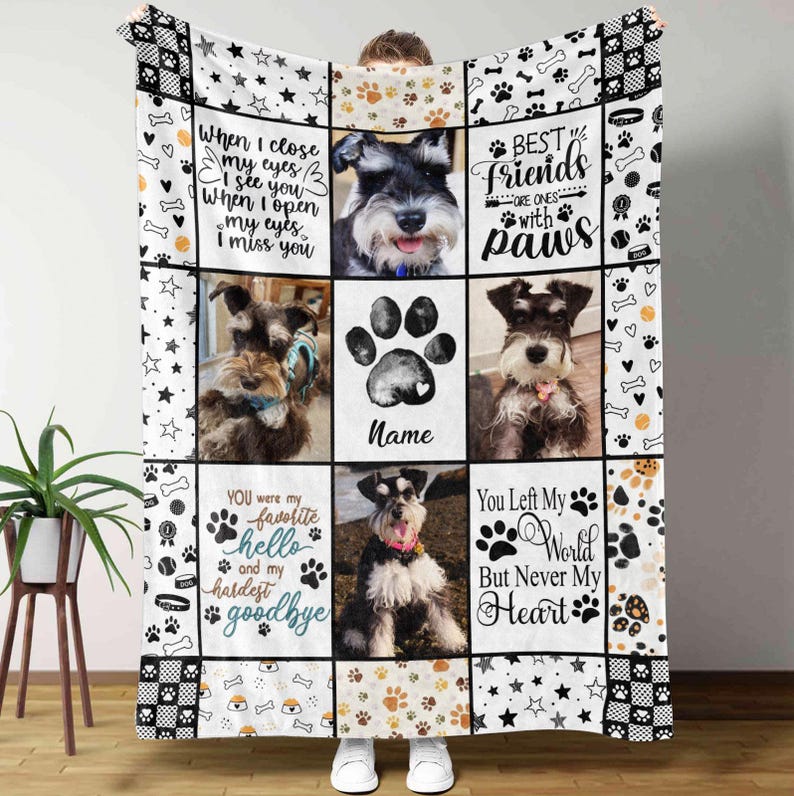 Custom Pet Blanket Using Pet Photo Dog Memorial Gifts Pet Memorial Blanket Dog Remembrance Gift Dog Dad Gift Dog Mom Gift Custom Dog Gift