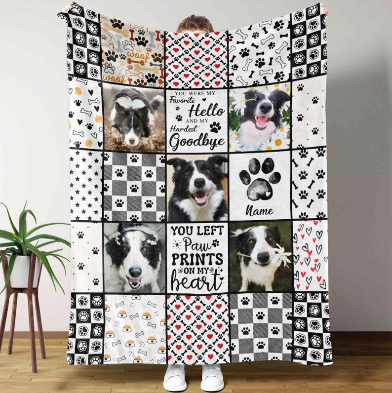 Custom Pet Blanket Using Pet Photo Dog Memorial Gifts Pet Memorial Blanket Dog Remembrance Gift Dog Dad Gift Dog Mom Gift Custom Dog Gift