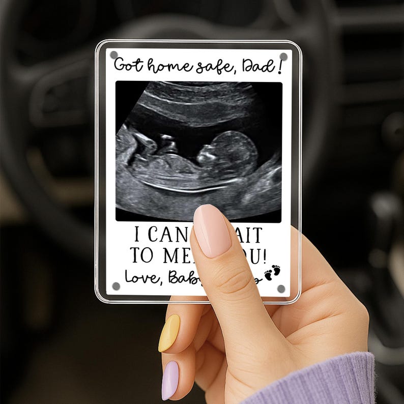 Ultrasound Fathers Day Gift, New Baby Sonogram Car Visor Gift, First Father Day Gift, Gift for Expecting Dads, Gift from Bump, Drive Safe Daddy Gift