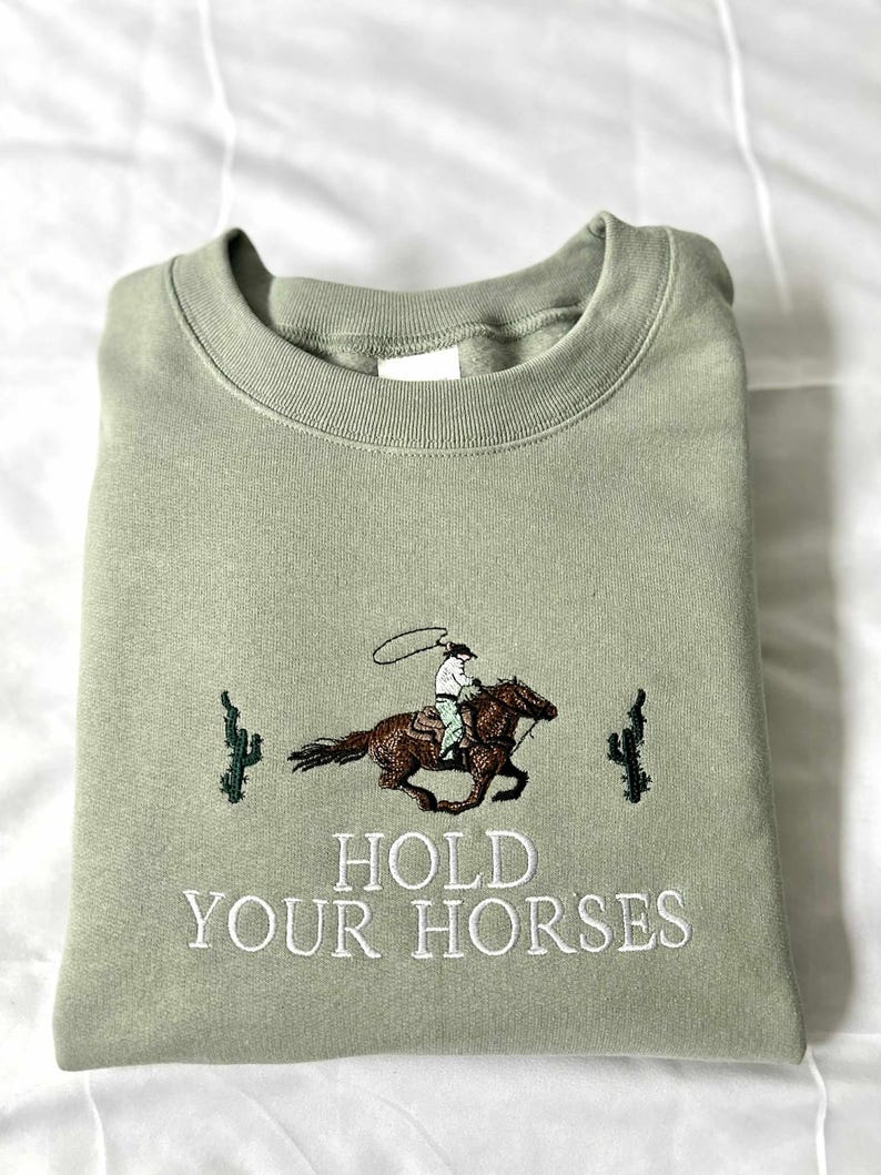 Embroidered Western Hoodie: Hold Your Horses Rodeo Cowgirl Sweatshirt il_794xN.6849761083_o97k.jpg