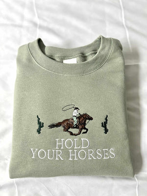 Embroidered Western Hoodie: Hold Your Horses Rodeo Cowgirl Sweatshirt il_794xN.6849761083_o97k.jpg