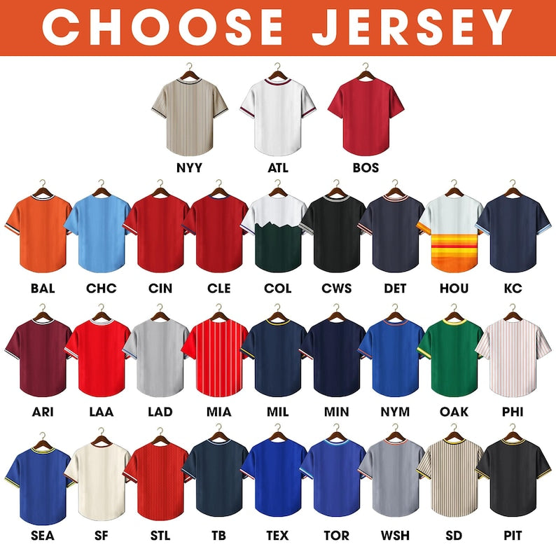 Personalized Daddy's Dream Team Baseball Jersey 3-Layered Standing Wooden Plaque, Father's Day Gifts For Dad, Grandpa, Custom Names Sign