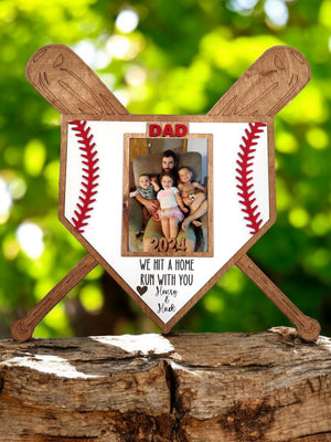 Father's Day Gift Baseball Sign, daddy gift, for dad, from kids, for coach, dad birthday, from wife, from daughter, from son, homerun sign