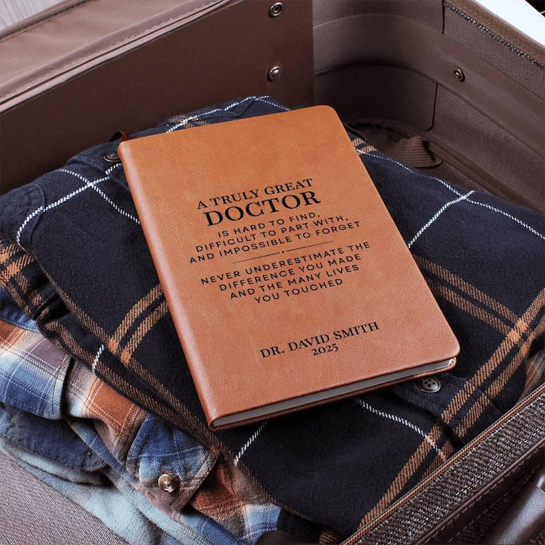 Doctor Retirement Gift Personalized Journal Notebook - Retiring MD Gift, Physician Retirement, Doctor Farewell Gift, Doctor Appreciation