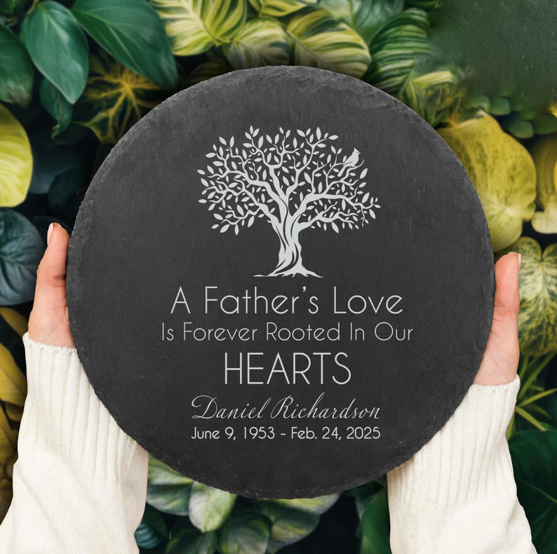 Memorial Stone Personalized Sympathy Gift Real Slate Poem Keepsake Remembrance Bereavement Plaque for Loss of Loved One In Memory Mom Dad