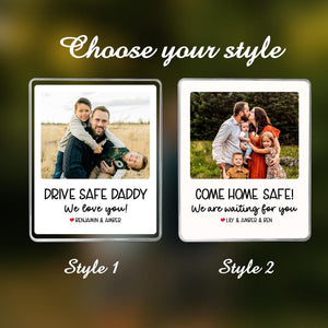 Personalized Dad Car Visor Clip, Fathers Day Gifts, Drive Safe Daddy Gift Idea, Gift for Grandpa, Father s Day Dad Picture Frame