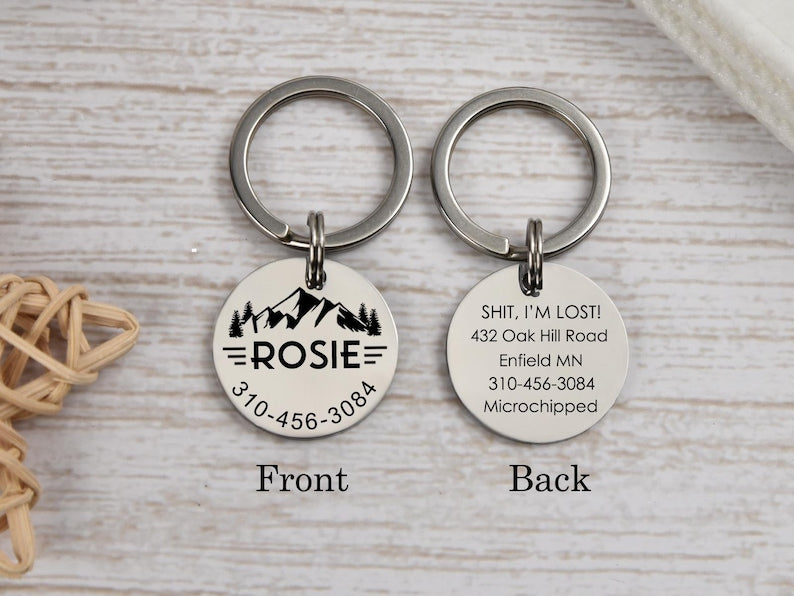 Stainless Steel Dog Tag, Pet Dog Tag, Dog ID Tag, Personalized Pet Dog Tag, Puppy Tag, Dog ID Tag, Dog Tag for Dogs
