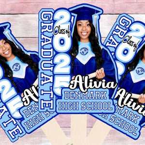 2025 personalized fan, custom handheld fan, graduation fans, graduation favors,2025 graduate, high school graduation, college grad,2025 grad