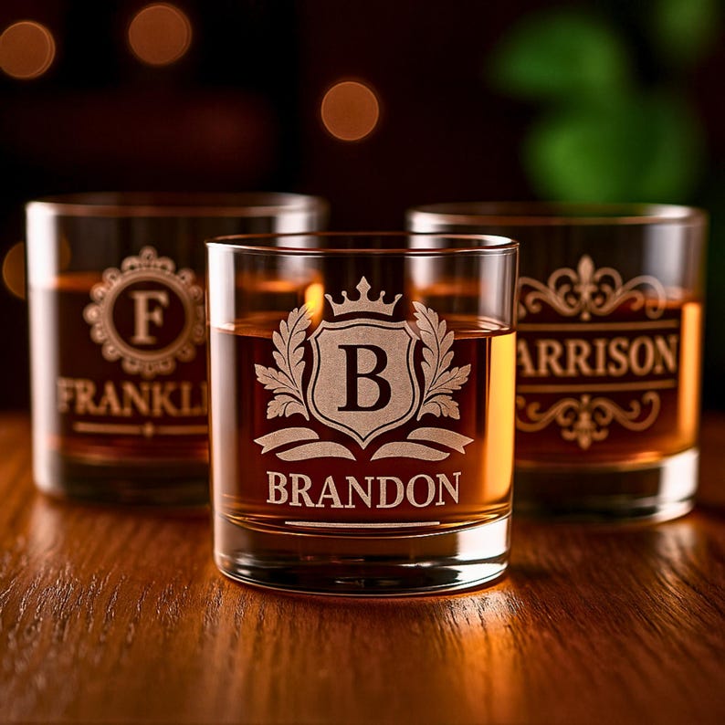 groomsmen wedding whiskey glasses, groomsmen gifts whiskey glass, best man gift, custom engraved glassware, wedding gift