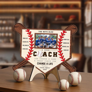 Custom Baseball Coach Picture Frame, Thank You Coach Plaque, Baseball Coach Gift, Coach Appreciation Gift 2025, Thank You Keepsake