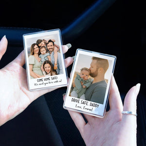 Photo Car Visor Clip, Fathers Day Gifts, Drive Safe Daddy Gift Idea, Gift for Grandpa, Father s Day Picture Frame Dad Gift
