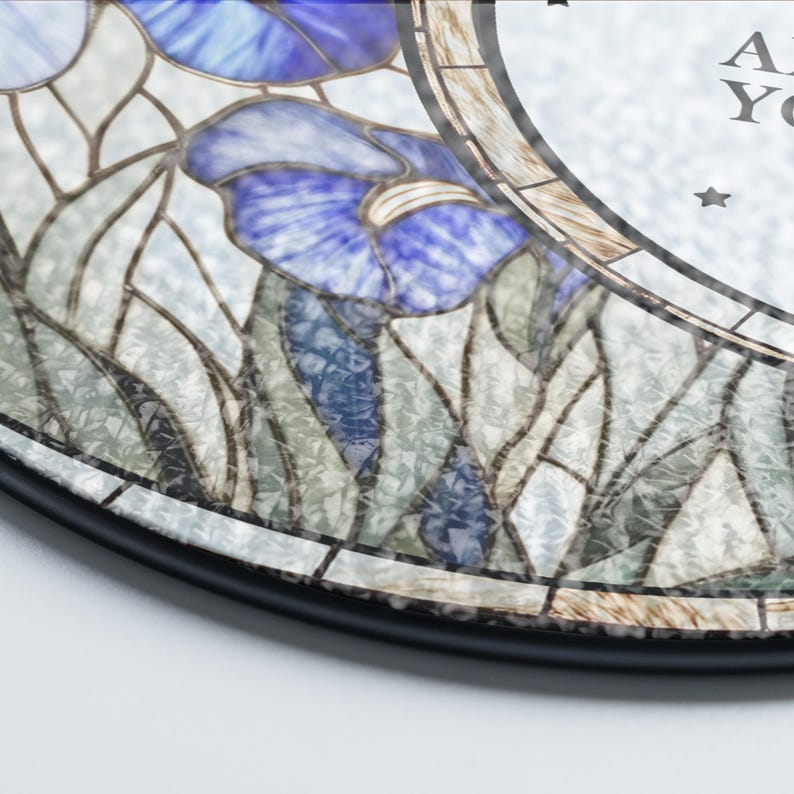 Personalized Retirement Stained Glass Suncatcher, Floral Retirement Window Decor, Retirement Keepsake, Retirement Gifts, Coworker Gifts