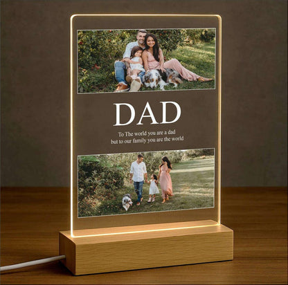 Personalized Dad Photo Collage Night Light, Custom Dad Photo Gift, Father's Day Gift, Gift for Dad, Best Dad Gift, Gift For Husband