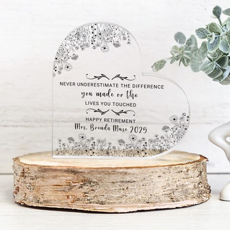 Personalized Retirement Gift For Women, Custom Acrylic Plaque Retired Gift For Boss, Co Worker Officially Retired Gift For Her Teacher Nurse