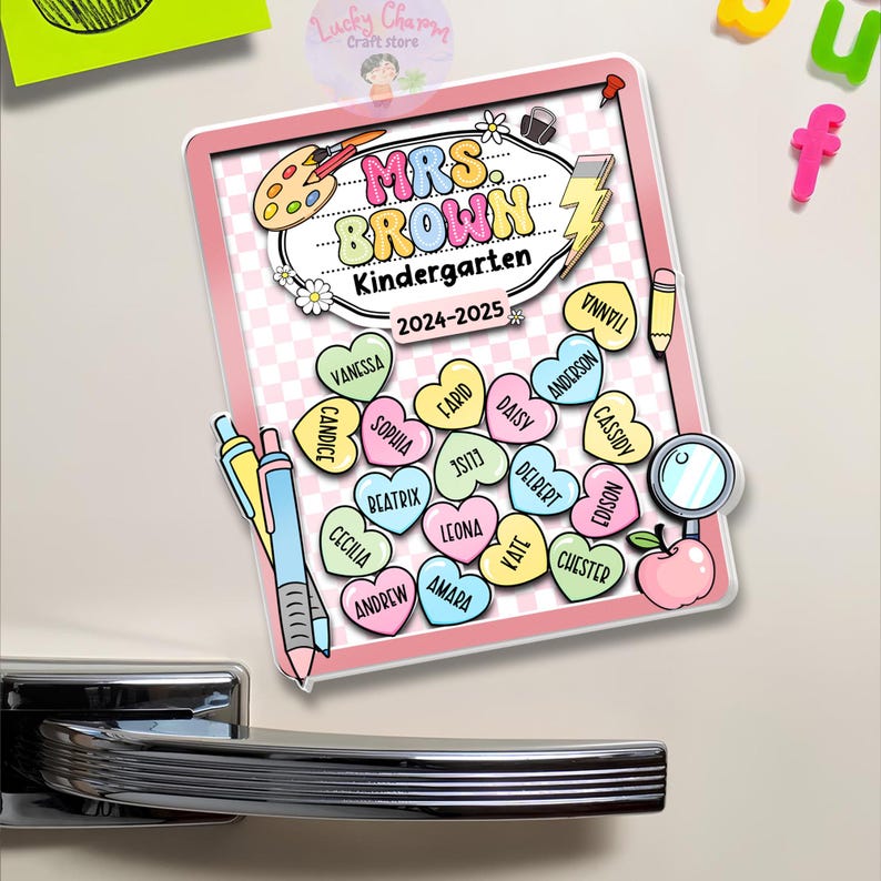 Teacher Appreciation Gift, Custom Teacher Shaker Magnet, Teacher Gifts, Teacher Magnet, Composition Notebook Magnet, Refrigerator Magnets