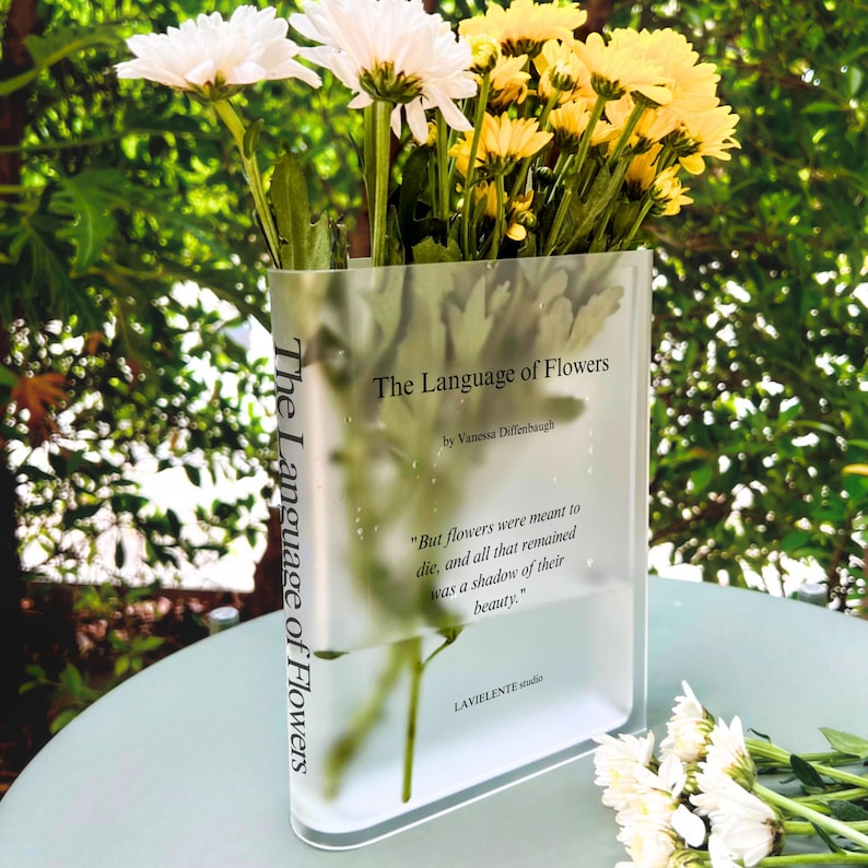 Book-shaped Vase for Flowers Bookshelf Decor Modern Home Decor for Book and Flower Lovers Gifts for Events, Birthdays, and Housewarmings