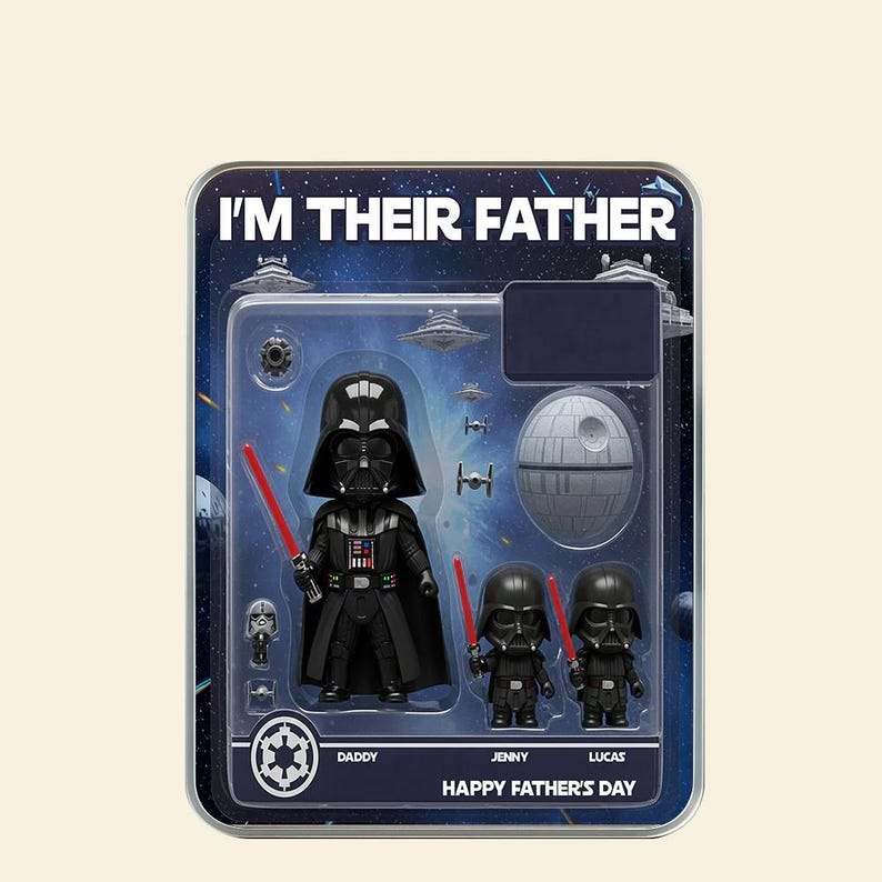 Personalized Father Day Acrylic Plaque, Star Wars Custom Figure Acrylic Block, Darth Vader Gift For Dad, Happy Father Day Gift