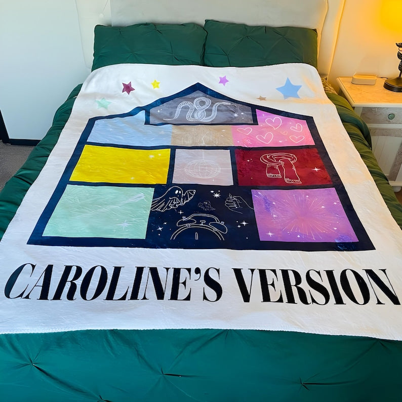 Custom Music Album Art Blanket, Song Lyrics, Personalized Gift