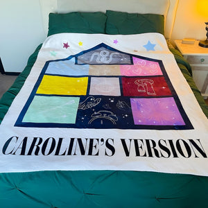 Custom Music Album Art Blanket, Song Lyrics, Personalized Gift