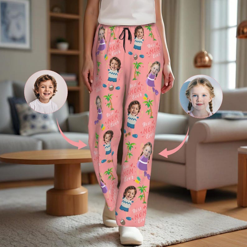 Custom Father's Day Gifts, Custom Photo Pajama Pants, Best Dad Ever Pajama Pants, Funny Gifts for Dad, Gifts for Grandpa, Gifts For Fathers