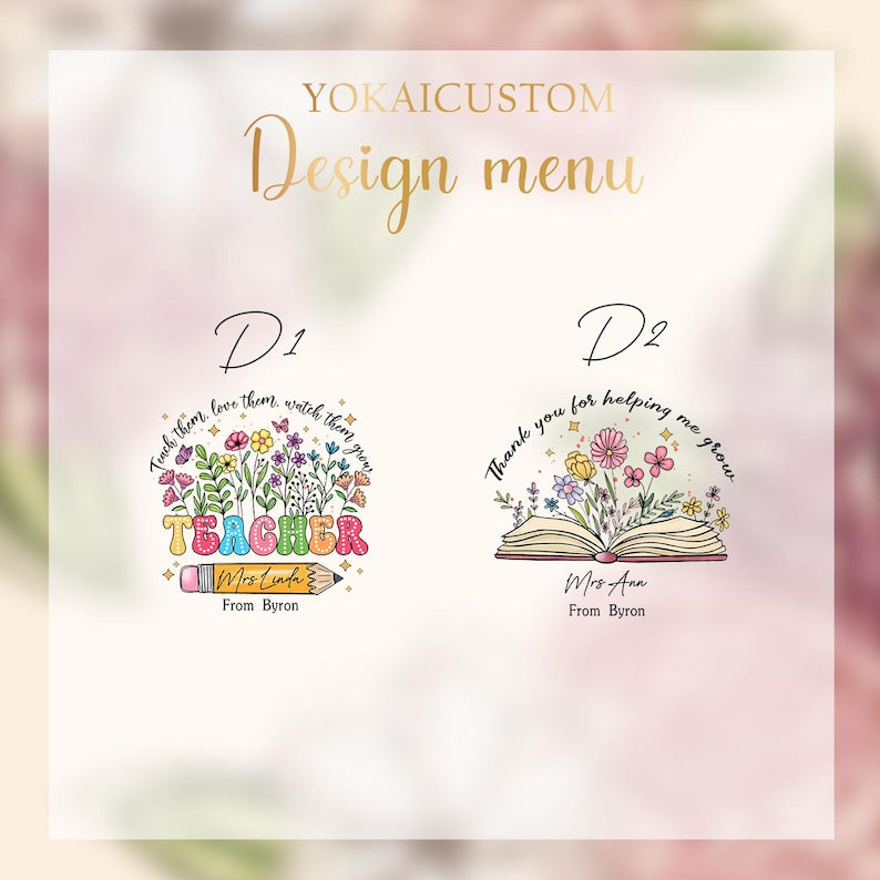 Personalized Flower Pot For Teacher, Gift for Teacher, Thank You For Helping Me Grow, book and pencil Planter, Teacher Appreciation Gift