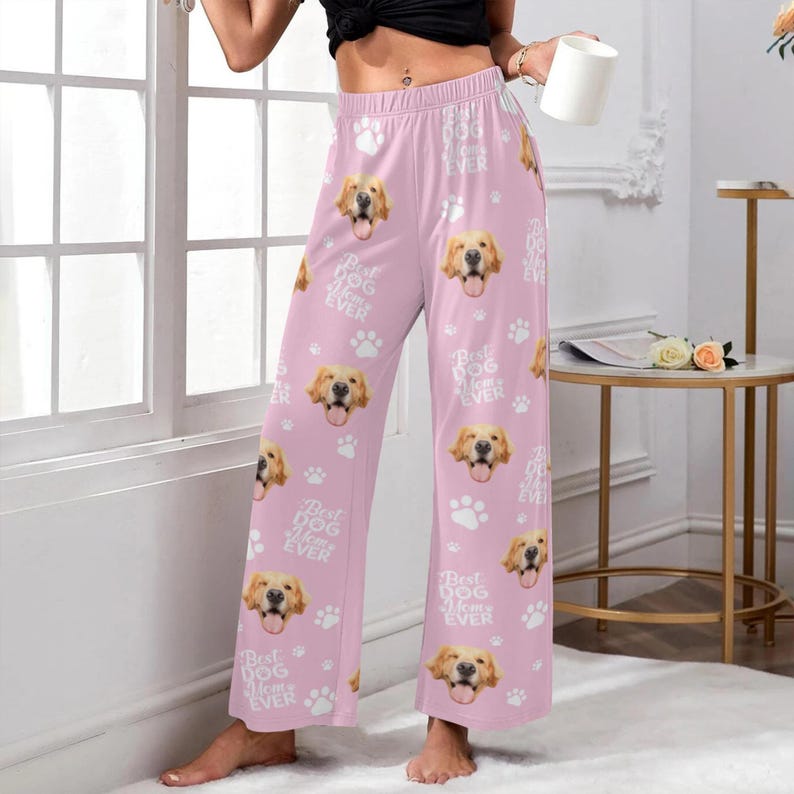 BEST DAD EVER Pajama Pants with Faces, Father's Day Gifts for Dad, Custom Photo Face Pajamas, Personalized socks Pajama Pants, Gifts for Dad