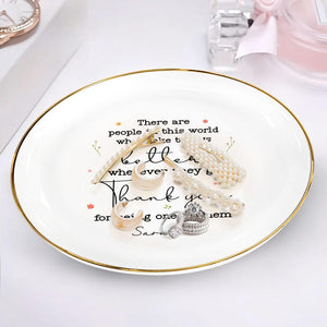 Personalized Thank You Ring Dish Inspirational Gift for Appreciation, Gratitude Jewelry Tray for Friends, Coworkers, Mentors, or Teachers