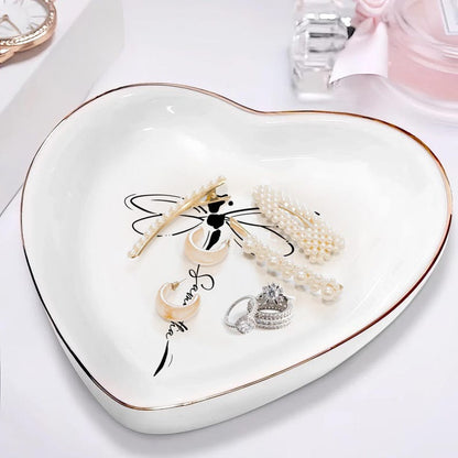 Personalized Dragonfly Jewelry Dish, Ring Tray for Women, Inspirational Gift for Her, Maid Of Honor Gift, Grandma Gift,Nature Lover Keepsake