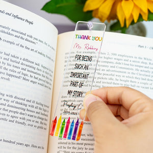 Teacher Appreciation Gifts,Custom Bookmark For Teacher,Thank You Gifts,Gifts for Teacher,Back To School Gifts,Bookmark Gifts for Teacher