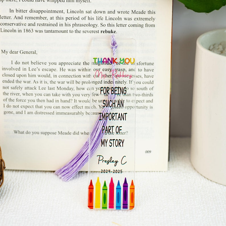 Teacher Appreciation Gifts,Custom Bookmark For Teacher,Thank You Gifts,Gifts for Teacher,Back To School Gifts,Bookmark Gifts for Teacher