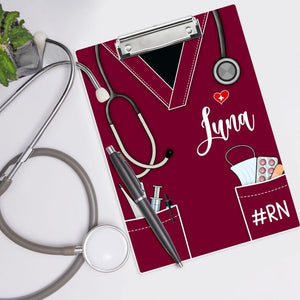 Custom Nurse Clipboard with Name Personalized RN Clipboard for Nurses, Nurse Appreciation Gift, Graduation Gift for RN, LPN, cna