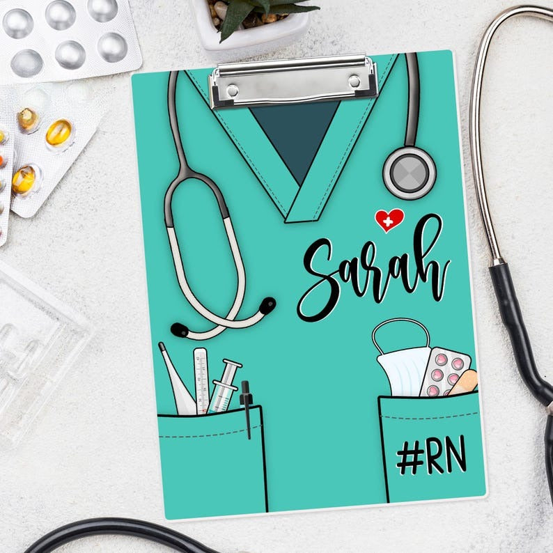 Custom Nurse Clipboard with Name Personalized RN Clipboard for Nurses, Nurse Appreciation Gift, Graduation Gift for RN, LPN, cna
