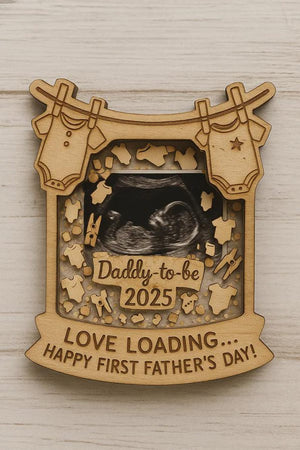 First Father s Day Gift from Bump Ultrasound Photo Magnet for New Dad, Expecting Dad, or Husband from Wife