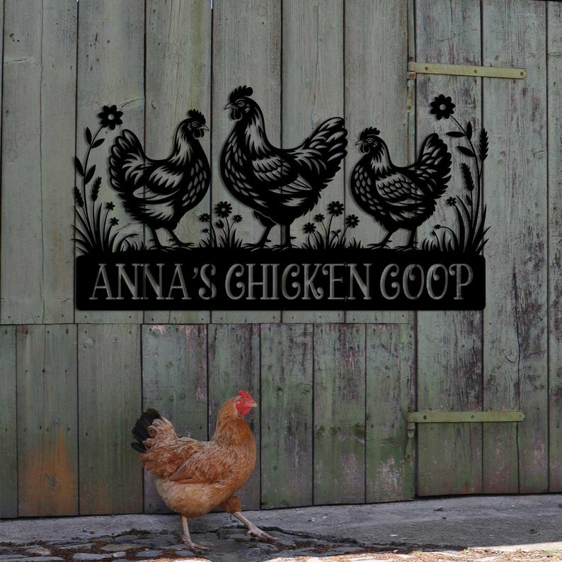 Custom Hen House Coop Sign, Chicken Coop Metal Sign, Our Little Coop Sign, Chicken Farm Sign, Chicken Coop Sign, Gift for Mom/Grandma