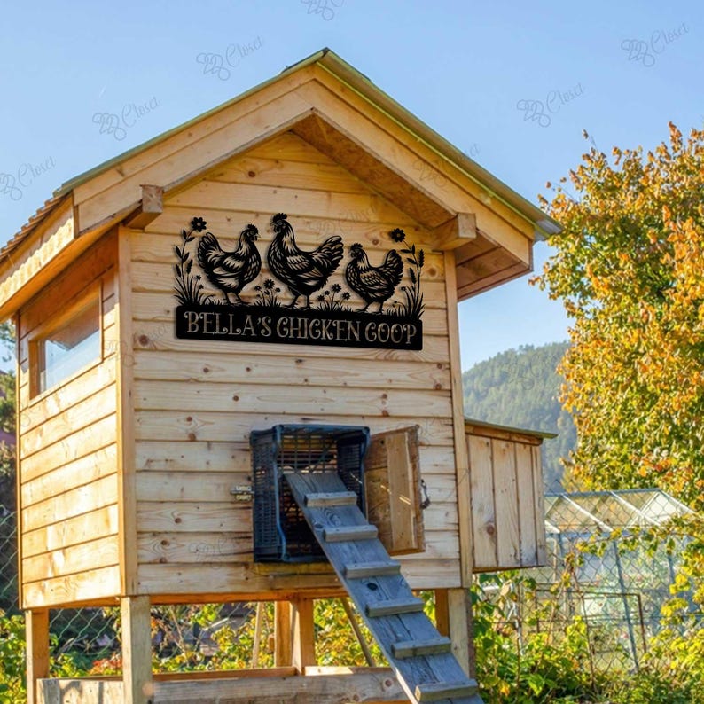 Custom Hen House Coop Sign, Chicken Coop Metal Sign, Our Little Coop Sign, Chicken Farm Sign, Chicken Coop Sign, Gift for Mom/Grandma