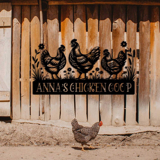 Custom Hen House Coop Sign, Chicken Coop Metal Sign, Our Little Coop Sign, Chicken Farm Sign, Chicken Coop Sign, Gift for Mom/Grandma