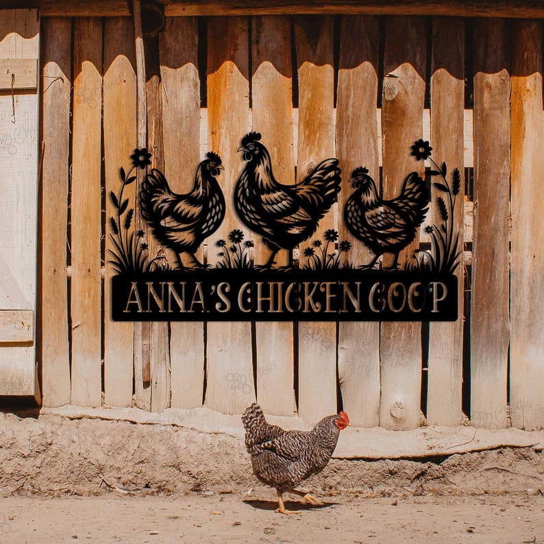 Custom Hen House Coop Sign, Chicken Coop Metal Sign, Our Little Coop Sign, Chicken Farm Sign, Chicken Coop Sign, Gift for Mom/Grandma