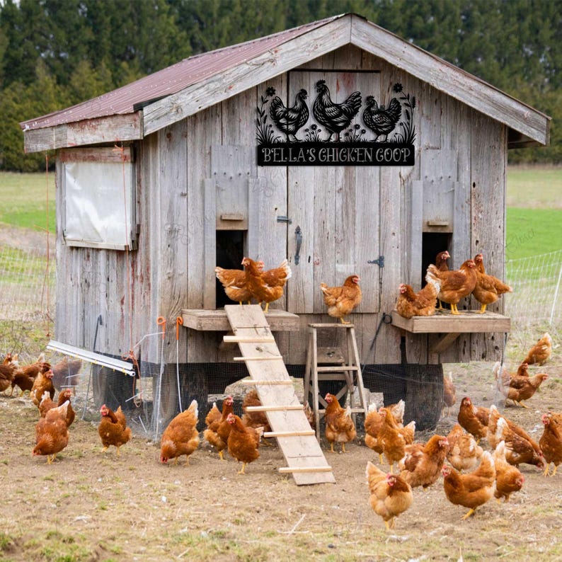 Custom Hen House Coop Sign, Chicken Coop Metal Sign, Our Little Coop Sign, Chicken Farm Sign, Chicken Coop Sign, Gift for Mom/Grandma