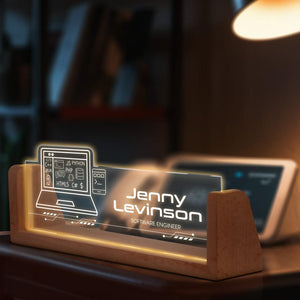 Software Engineer Desk Sign, Custom Computer Science Office Decor, Thank you Gift for Data Developer, QA Tester Engineering Graduation Gift