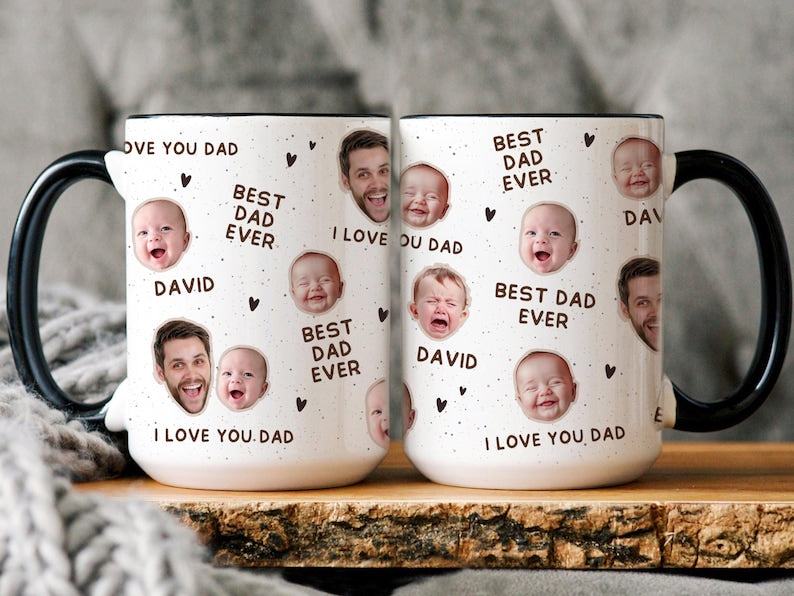 Custom photo coffee mug, Personalized cup with photo, Custom picture mug for Dad/ Grandpa, Custom mug