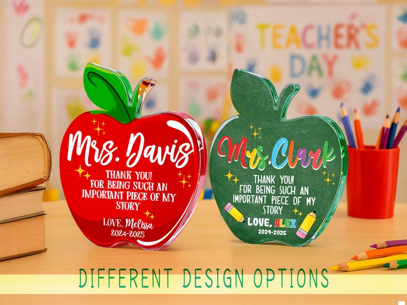 Teacher Appreciation Gifts, Apple Plaque for Teacher, Personalized Teacher Gift Idea, Custom Teacher Classroom Gifts, Back to School Gift