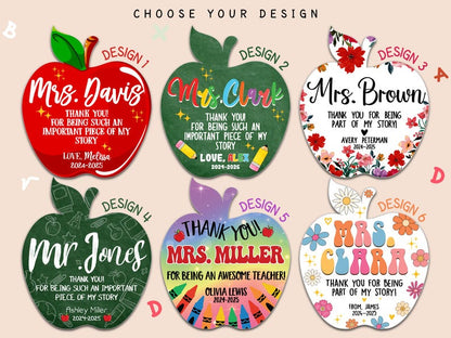 Teacher Appreciation Gifts, Apple Plaque for Teacher, Personalized Teacher Gift Idea, Custom Teacher Classroom Gifts, Back to School Gift
