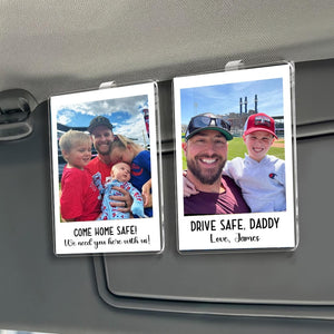 Photo Car Visor Clip, Fathers Day Gifts, Drive Safe Daddy Gift Idea, Gift for Grandpa, Father s Day Picture Frame Dad Gift