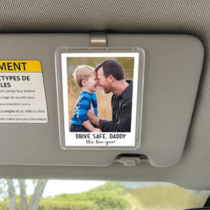 Photo Car Visor Clip, Fathers Day Gifts, Drive Safe Daddy Gift Idea, Gift for Grandpa, Father s Day Picture Frame Dad Gift