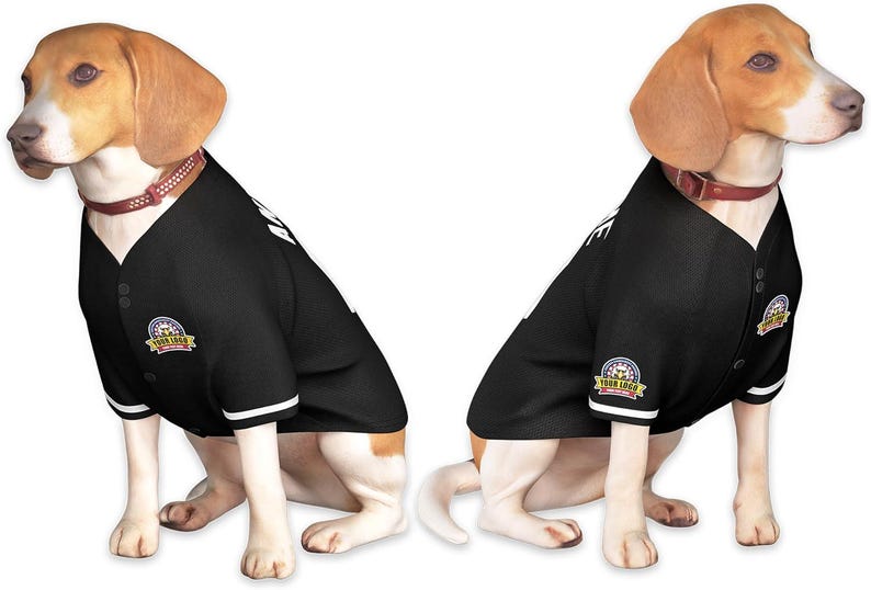 Custom Dog Jersey, Personalized Stitched or Printed Name Number Logo - Team Dog Shirt, Pet Jersey Softball Style Outfit for Small Dogs Cats