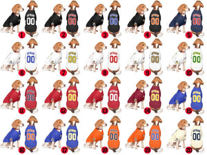 Custom Dog Jersey, Personalized Stitched or Printed Name Number Logo - Team Dog Shirt, Pet Jersey Softball Style Outfit for Small Dogs Cats